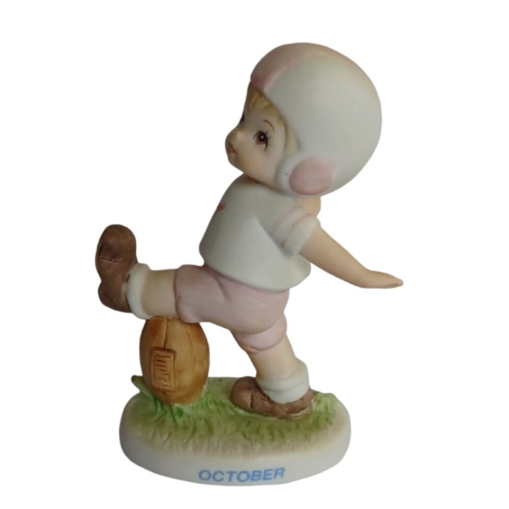 Lefton China Christopher Collection October Football Figurine Circa 1983